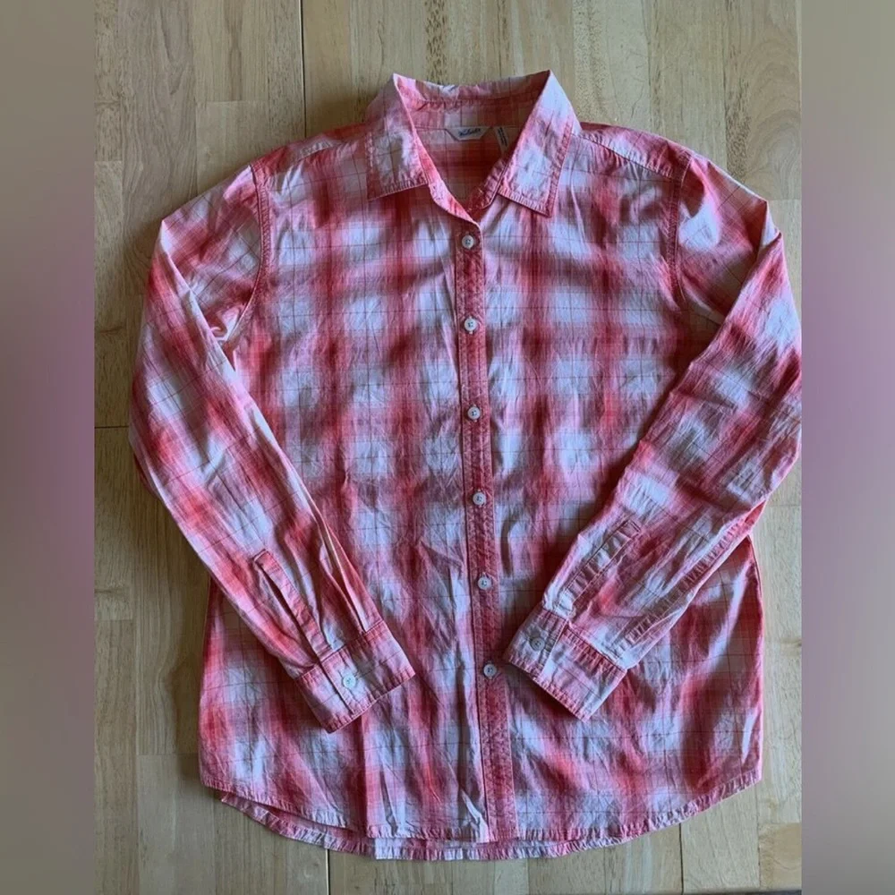Woolrich Women’s Coral‎ Cream Plaid LS Shirt - Picture 2 of 11